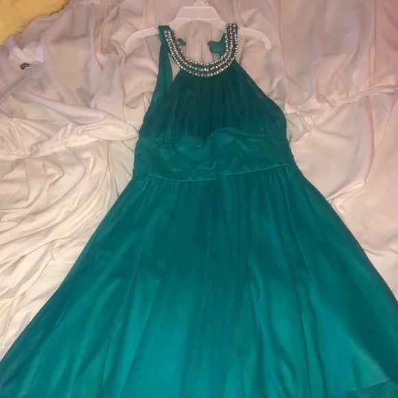 sachin and babi light blue dress A Line Turquoise Homecoming Dress Evening Dress J3917 – JulyProm